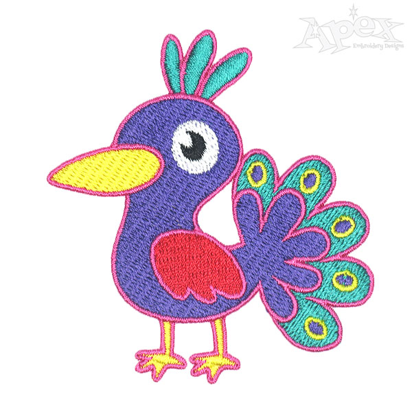 Cute Peacock Embroidery Designs