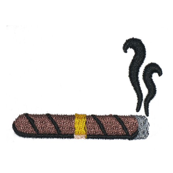 Burning Cigarette Cigar Embroidery Designs