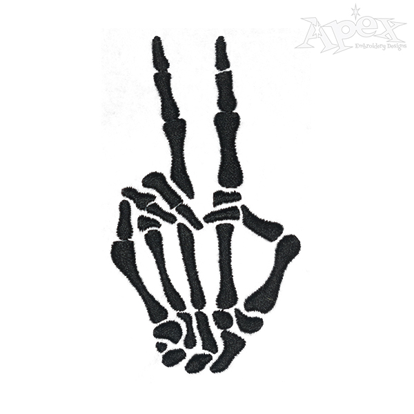 Skeleton Hand Embroidery Designs