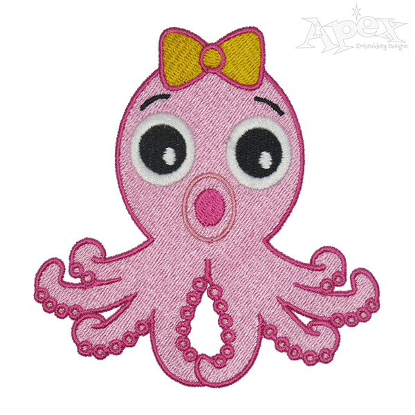 Cute Octopus Embroidery Designs