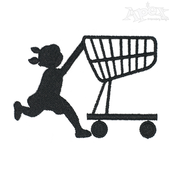 Baby Girl and Cart Embroidery Designs