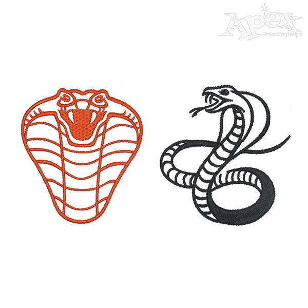 Cobra Snake Embroidery Designs