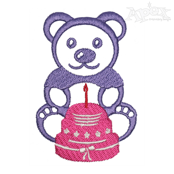 Bear Birthday Embroidery Designs