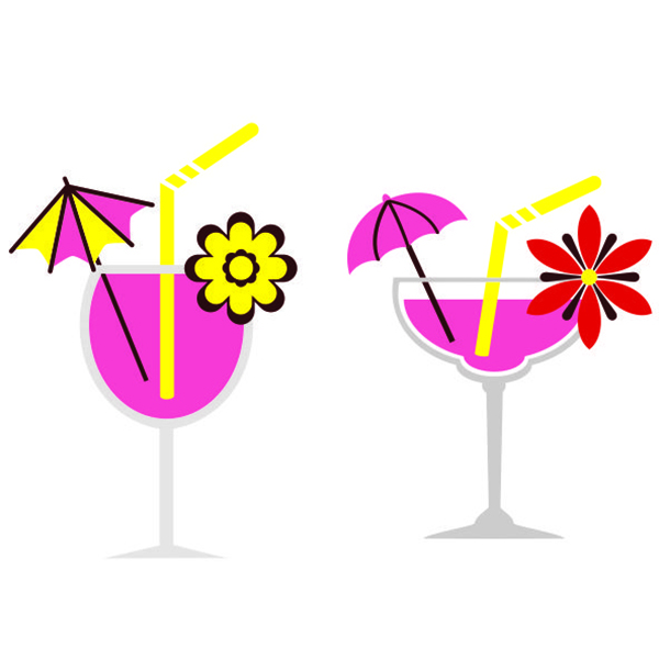 Tropical Cocktail SVG Cuttable Files