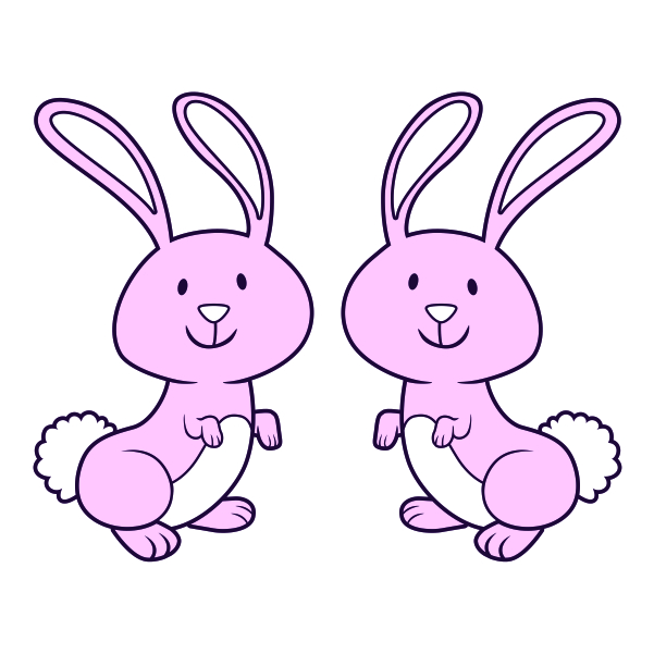Smiley Bunny Rabbit SVG Cuttable Files