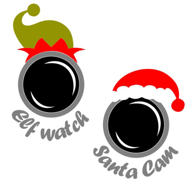 Christmas Santa Cam and Elf Watch SVG Cuttable Files