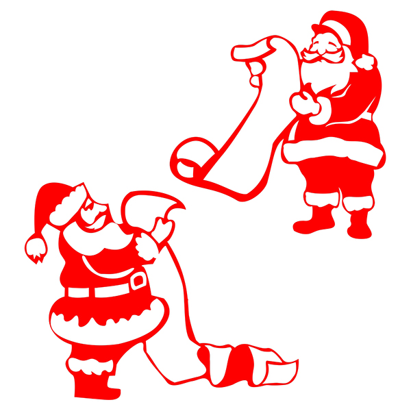 Santa Claus and Presents List SVG Cuttable Files