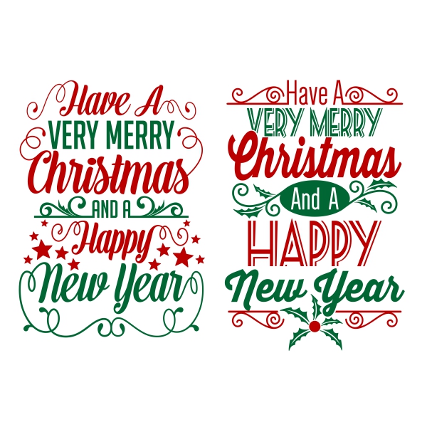 Merry Christmas SVG Cuttable Designs