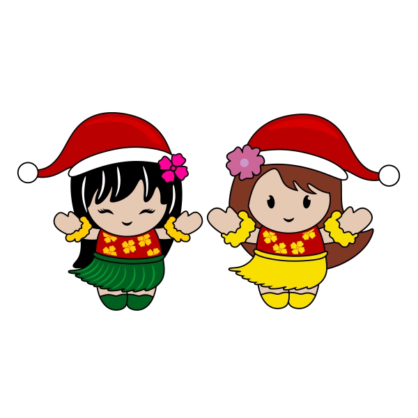 Christmas Cute Baby Girls SVG Cuttable Designs