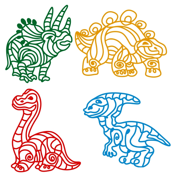 Dino Dinosaur Pack SVG Cuttable Designs