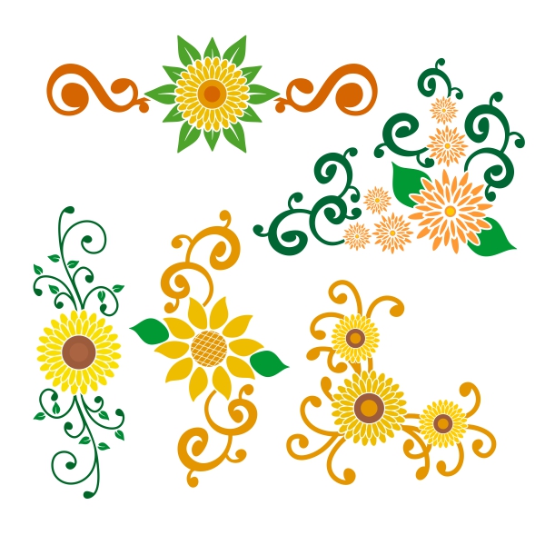 Sun flower SVG Cuttable Designs