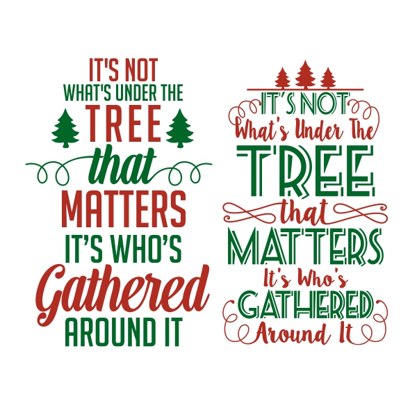 What's Under The Tree SVG Cuttable Designs