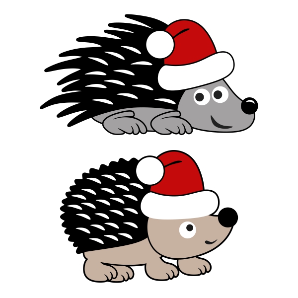 Porcupine and Christmas SVG Cuttable Designs