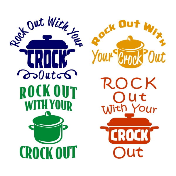 Rock Out Crock SVG Cuttable Designs