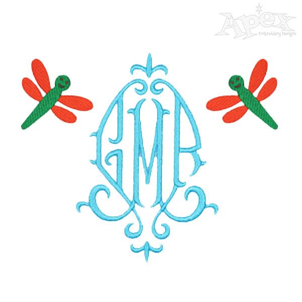 Dragonfly embroidery design