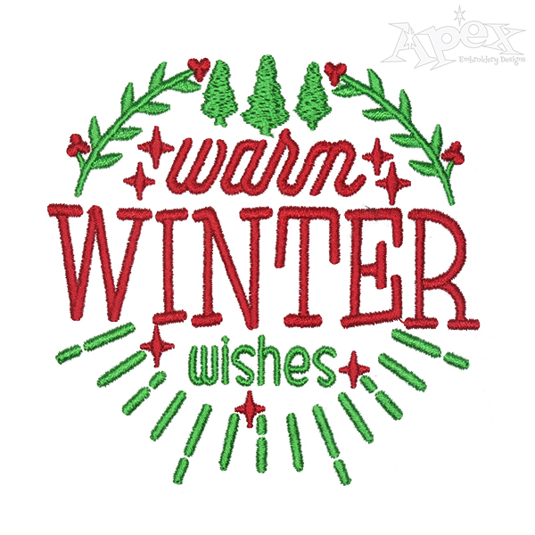 Warm Winter Wishes Embroidery Designs