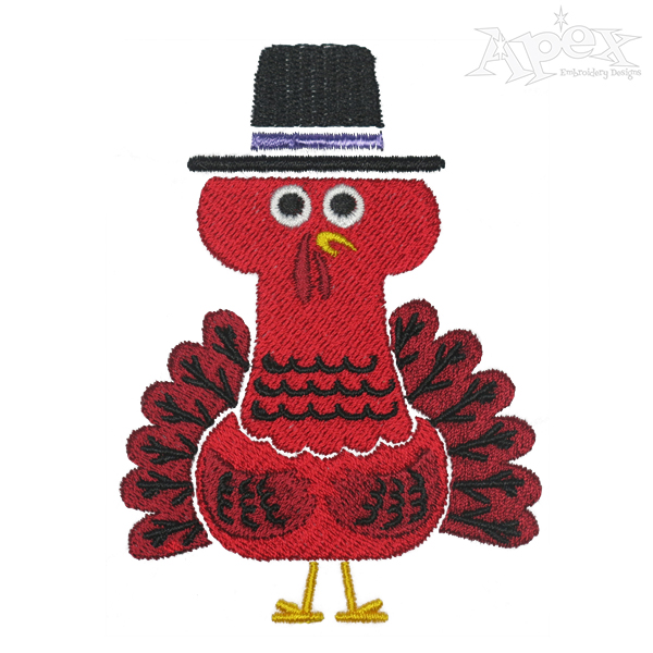 Funny Turkey Embroidery Designs