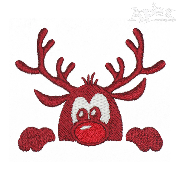 Cute Christmas Reindeer Embroidery Designs