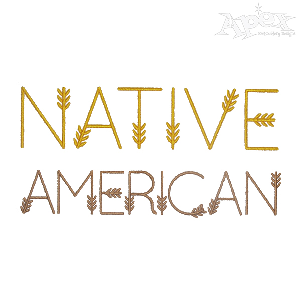 Native American Embroidery Fonts