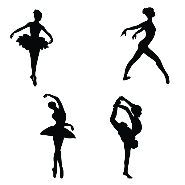 Ballet Dancers Silhouette Cuttable Files