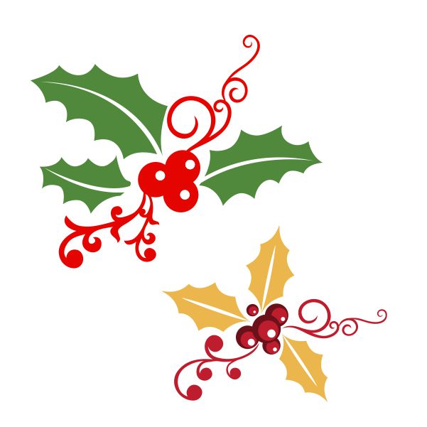 Christmas Holly SVG Cuttable Files