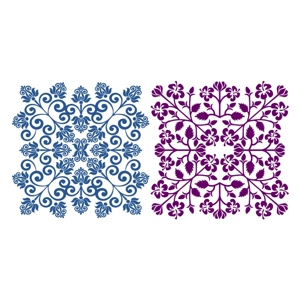 Floral Decorative Block SVG Cuttable Designs