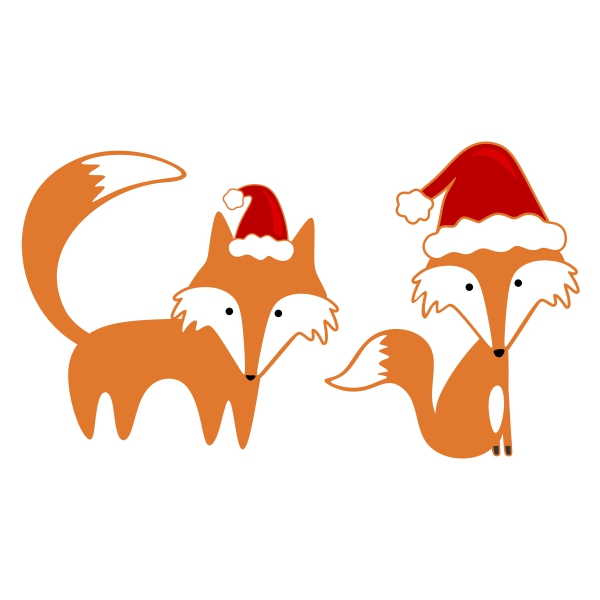 Fox Christmas SVG Cuttable Designs