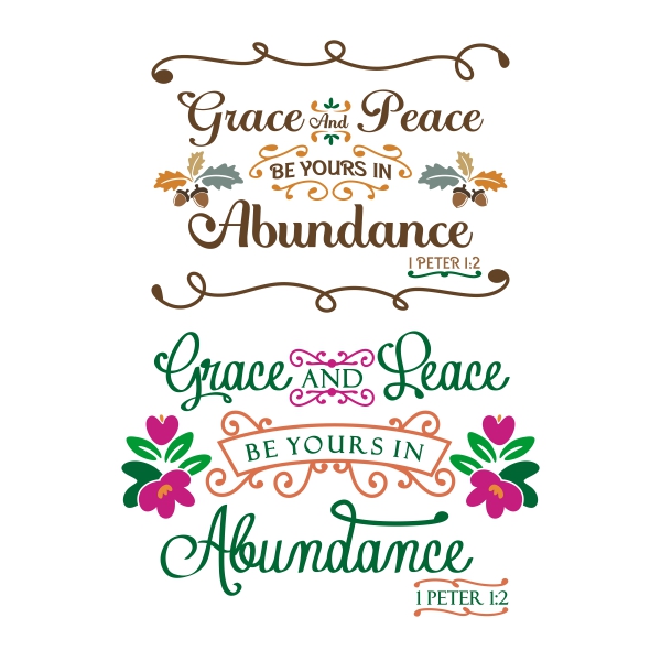 Grace and Peace SVG Cuttable Designs