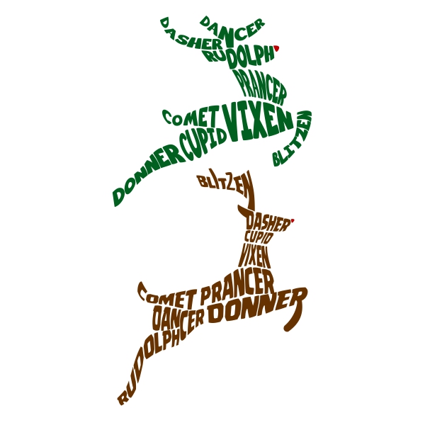 Reindeer Name SVG Cuttable Designs