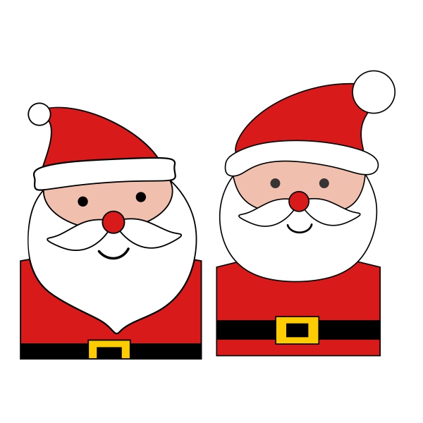 Santa Claus Card SVG Cuttable Designs