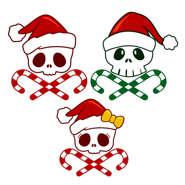 Christmas Skull Pack SVG Cuttable Designs