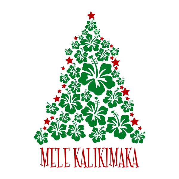 Mele Kalikimaka Christmas Tree SVG Cuttable Designs