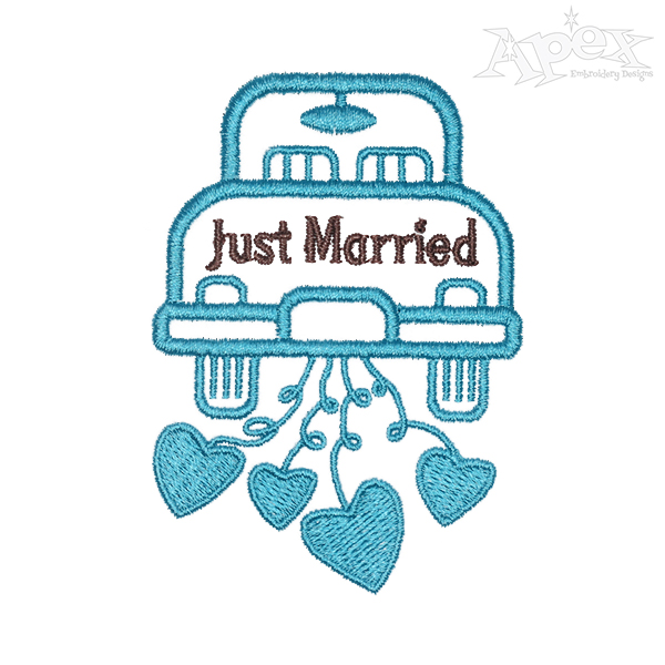 Marriage Car Embroidery Designs