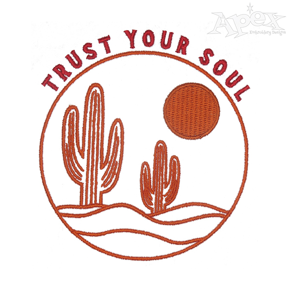 Cactus and Sun Embroidery Designs