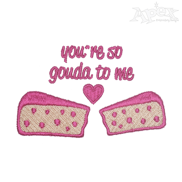 Gouda Cheese Embroidery Designs