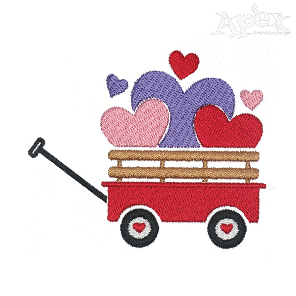 Valentine Wagon Embroidery Designs 