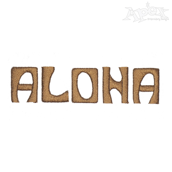 Aloha Embroidery Fonts