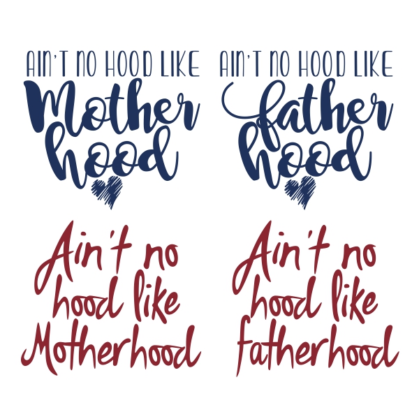 Mother And Father Hood SVG Cuttable Designs