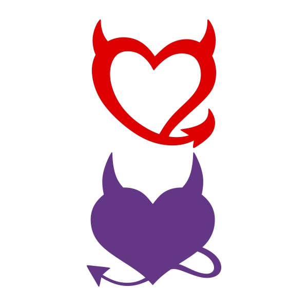 Devil Heart SVG Cuttable Designs