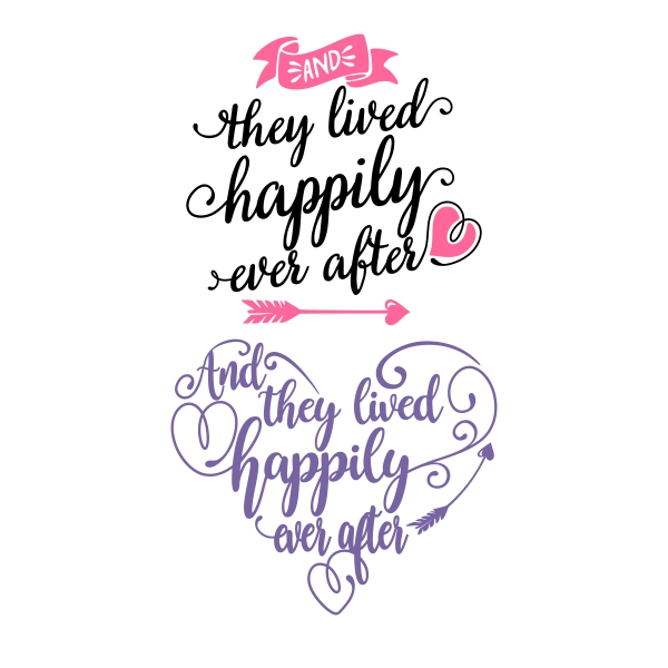 Lived Happily SVG Cuttable Designs