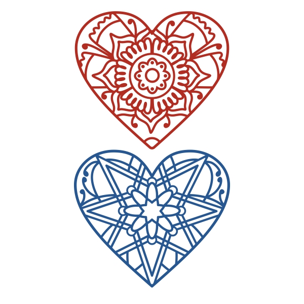 Download Mandala Heart Cuttable Design Apex Embroidery Designs Monogram Fonts Alphabets