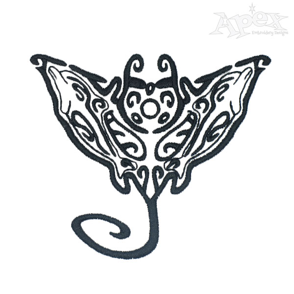Tribal Stingray Embroidery Designs