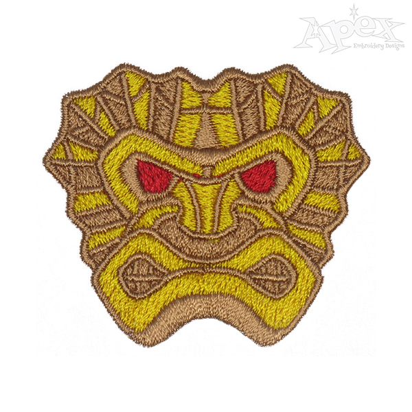 Hawaiian Tiki Head Embroidery Designs