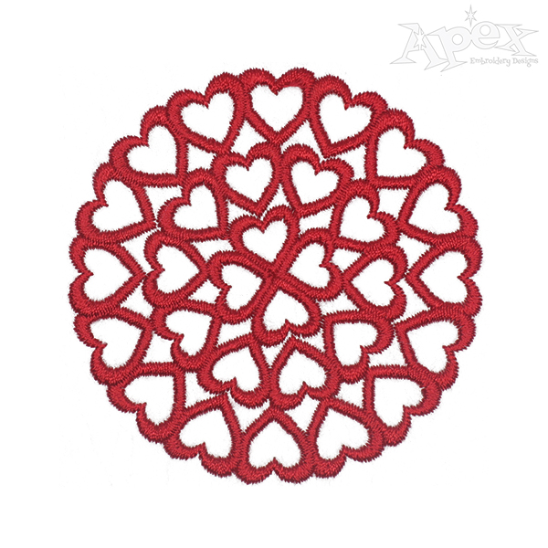 Kaleidoscope Heart Embroidery Designs