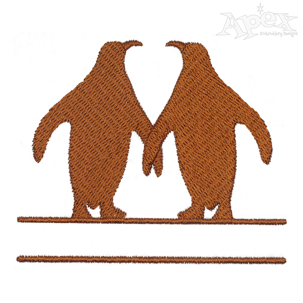 Couple Penguin Embroidery Frames