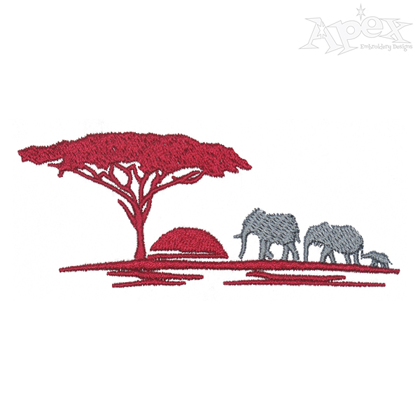 African Safari Embroidery Designs