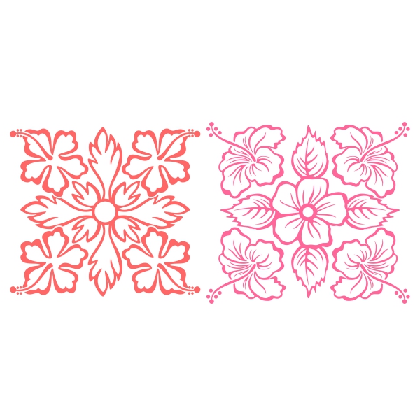 Hibiscus Flower Art SVG Cuttable Files