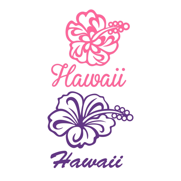 Hawaii Hibiscus Flower SVG Cuttable Files
