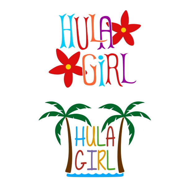 Hula Girl SVG Cuttable Designs