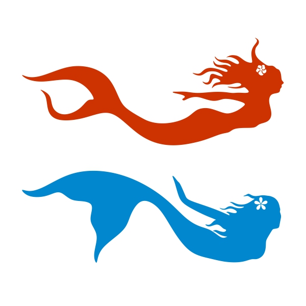 Mermaid Silhouette SVG Cuttable Files